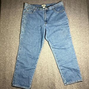 LL BEAN Fleece Lined Men’s Jeans Size 44x32 (43x30.5) Classic Fit Blue Denim